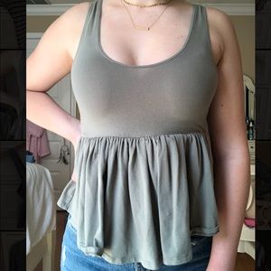 Olive Green Urban Outfitters Tank Top